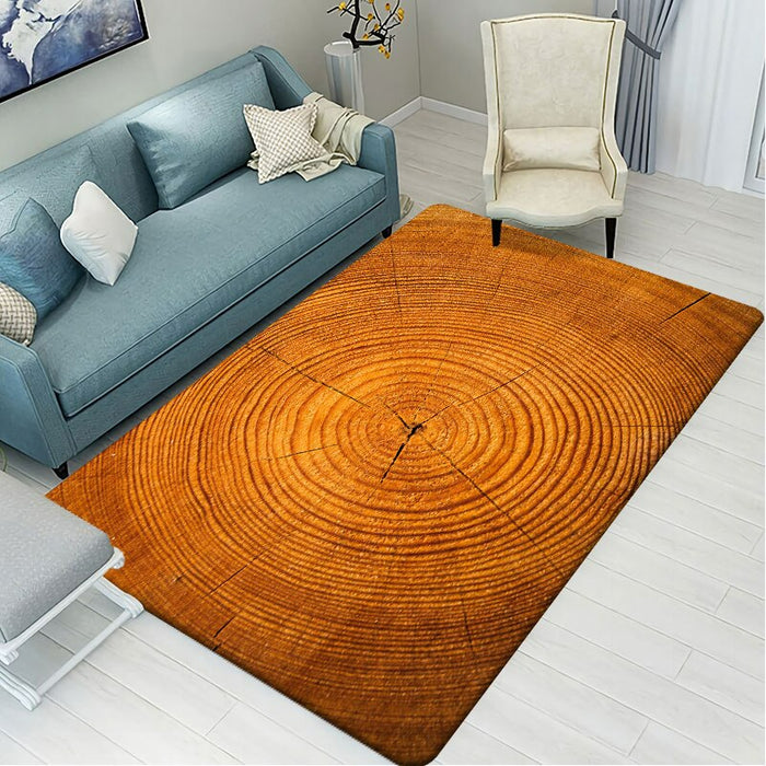 Tree Ring Printed Floor Carpet