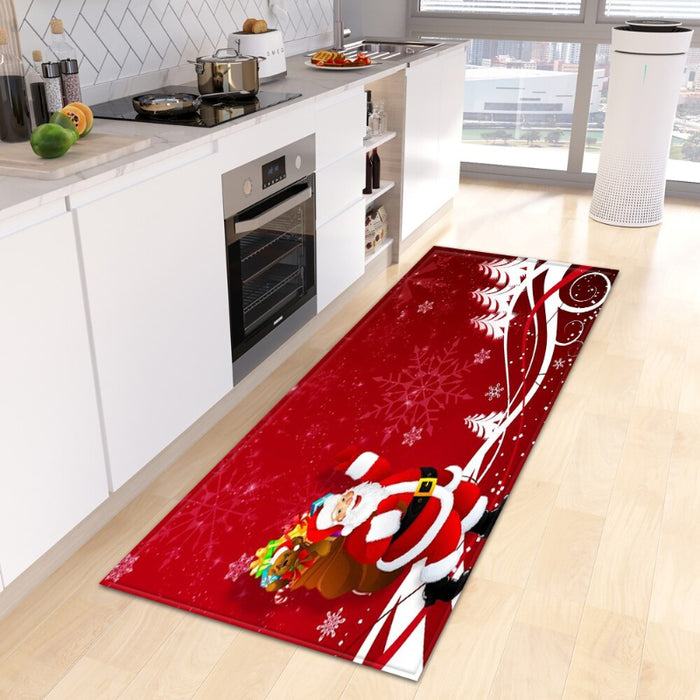 Anti-Slip Merry Christmas Printed Floor Mat