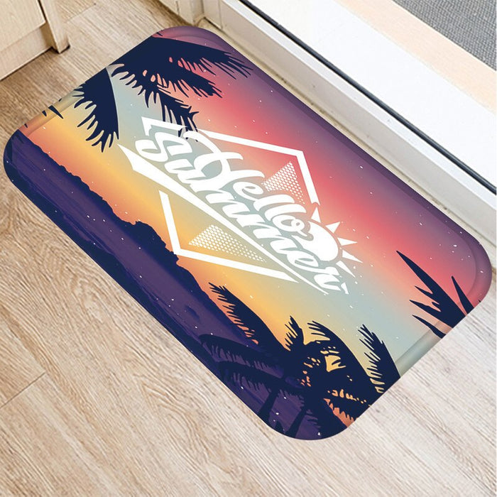 Non-Skid Beach Printed Floor Mat