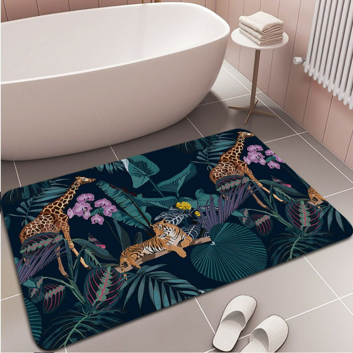 Jungle Animal Washable Floor Mat