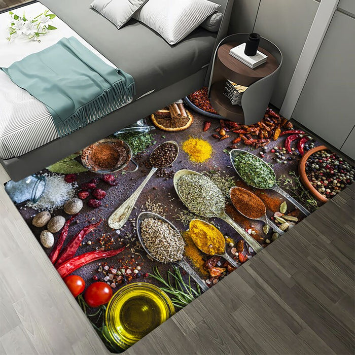 Home Decor Spices Printed Floor Mat