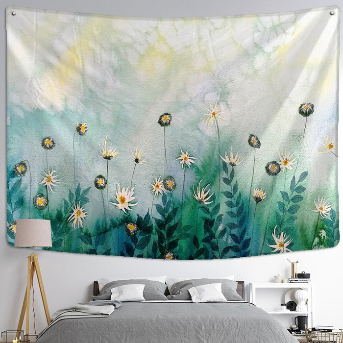 Watercolor Leaves Tapestry Wall Hanging Tapis Cloth