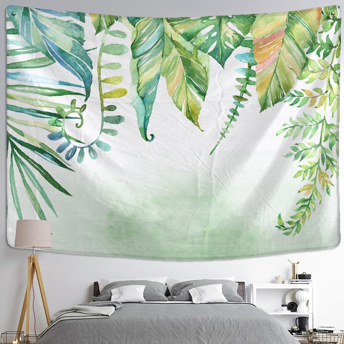 Watercolor Leaves Tapestry Wall Hanging Tapis Cloth