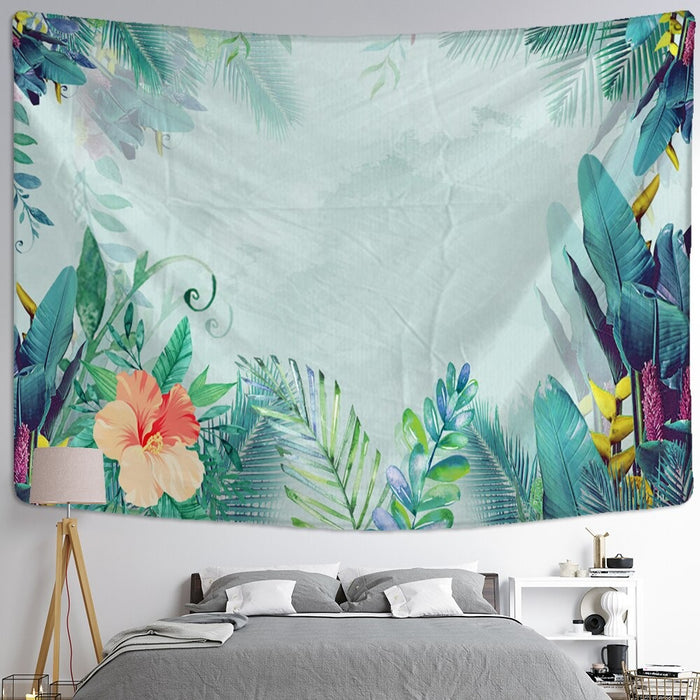 Watercolor Leaves Tapestry Wall Hanging Tapis Cloth