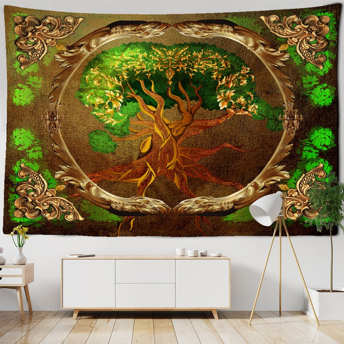 World Tree Tapestry Wall Hanging Tapis Cloth