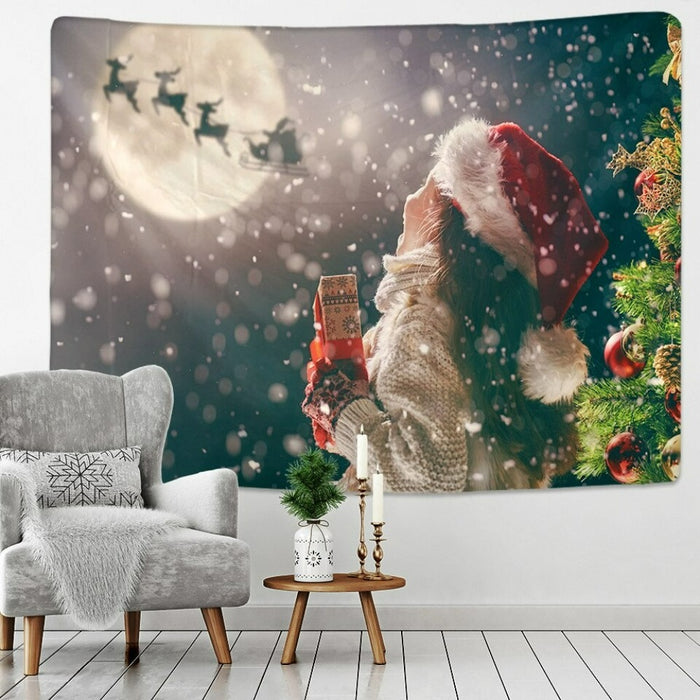 Santa Claus Tapestry Wall Hanging Tapis Cloth